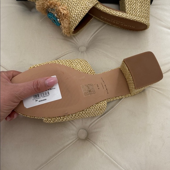 Kurt Geiger NWT Olive & Beige Block Heel Women’s Occasion Shoes Size 8 - Picture 10 of 14